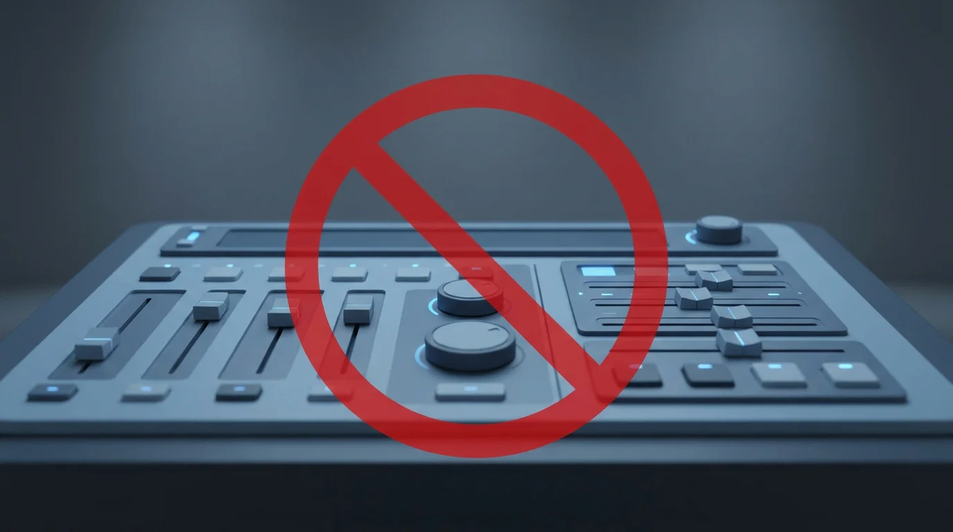 Eine Autoplay-Einstellung, über die sich ein Verbotszeichen legt