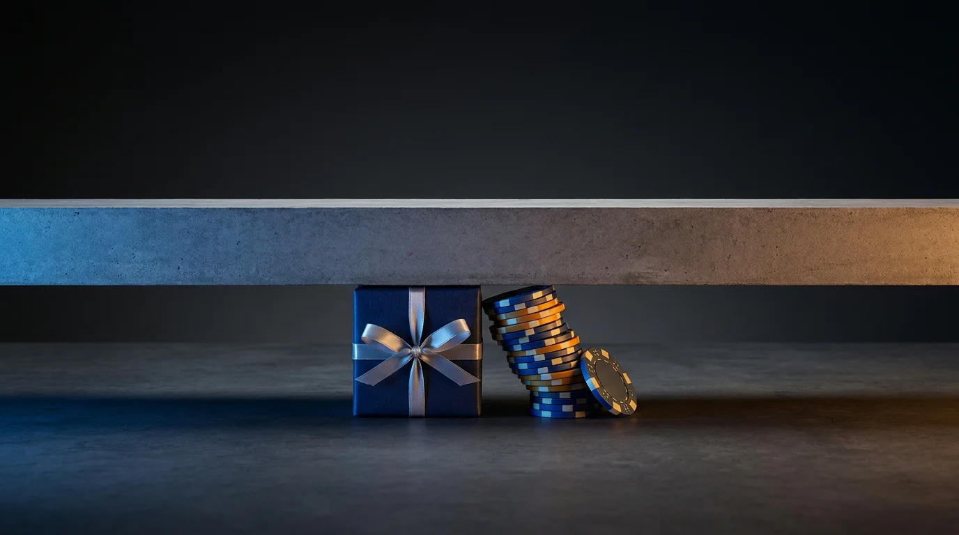 Ein geschenktes Fünfzehn-Euro-Guthaben unter einer niedrigen Auszahlungsdecke