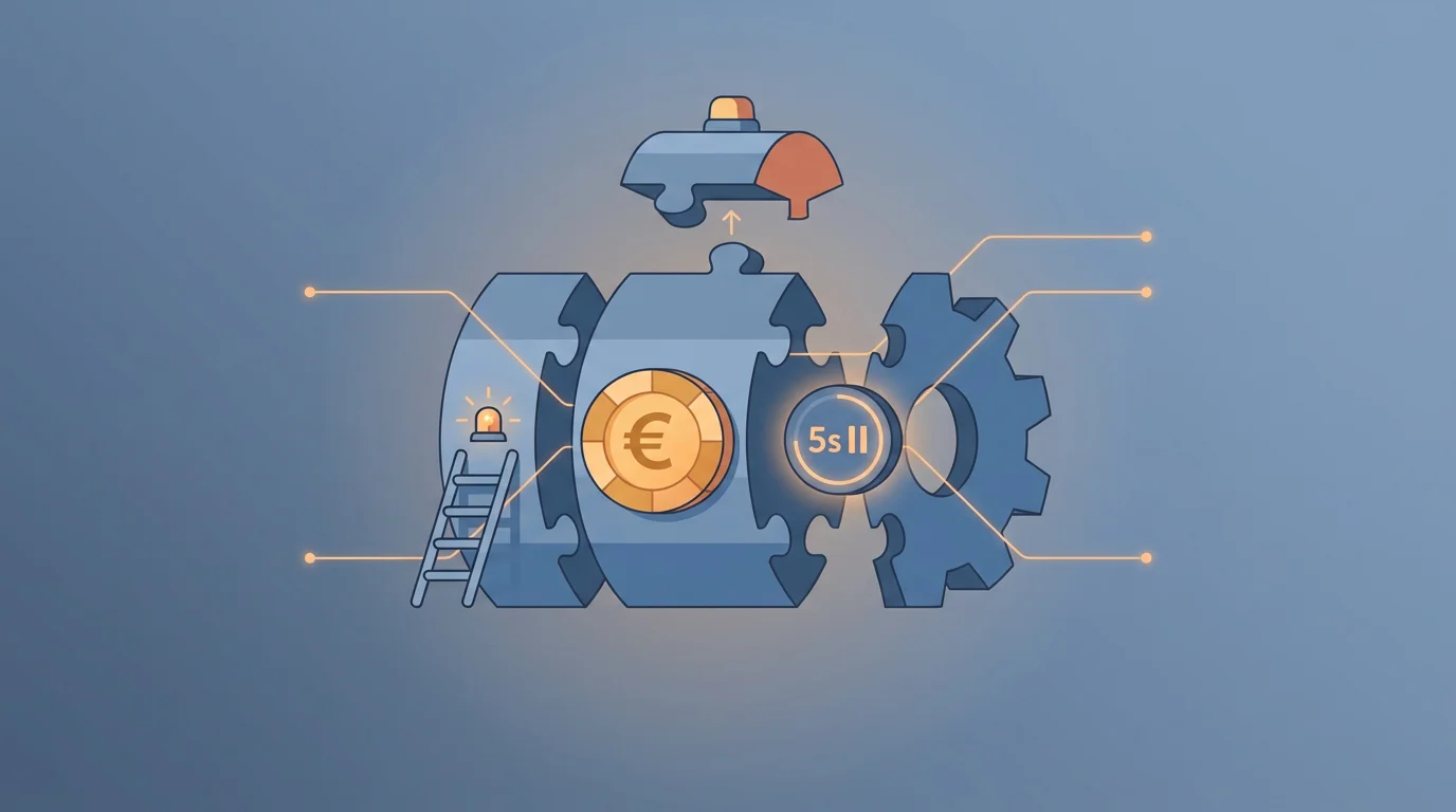 Cent als Linie, Euro als Runde: der Ein-Euro-Deckel als Teil der Bauart des Automatenspiels
