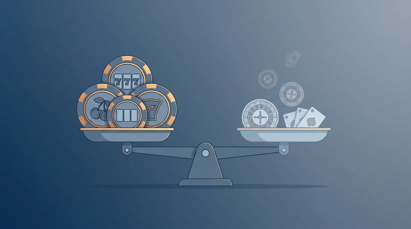 Spielgewichtung: Automatenspiele zählen voll, Roulette und Tischspiele kaum