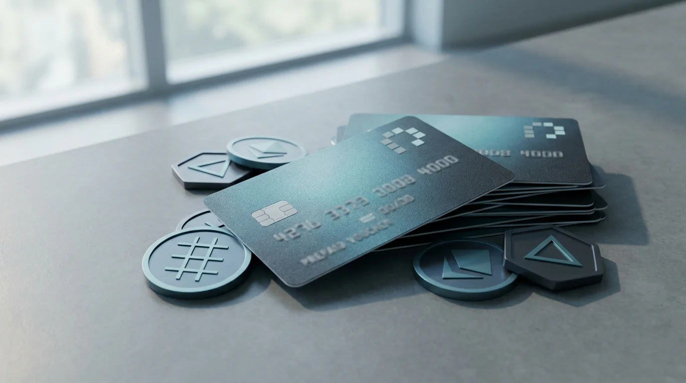 Voucher-Codes neben Krypto-Symbolen als Sinnbild des anonymen Zahlungsumfelds